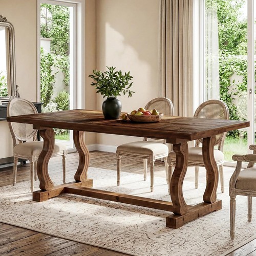 Solid wood dining table - 63",