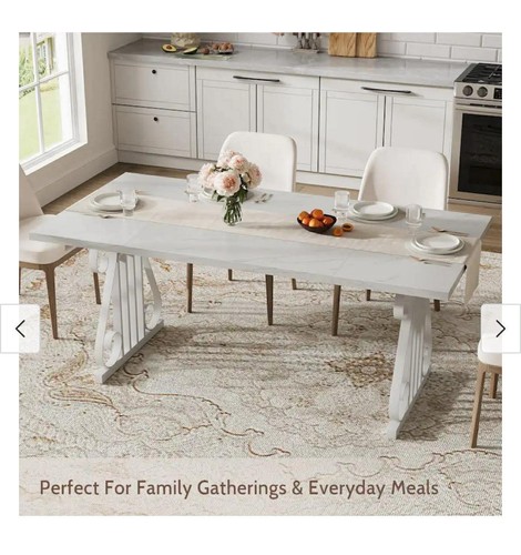 Dining table with faux - table,