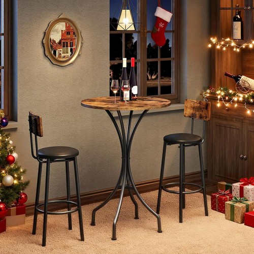 Round bar table high top - bar,